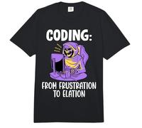 Coder Coding from Frustration to ELATION Funny Coder Comfort Colors Adult Heavyweight T-Shirt