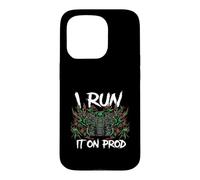 Coder DevOps I Run It On Prod Hacker Skull Case for iPhone 15 Pro