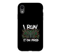 Coder DevOps I Run It On Prod Hacker Skull Case for iPhone XR