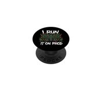 Coder DevOps I Run It On Prod Hacker Skull PopSockets Adhesive PopGrip