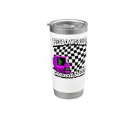 Coder Hello World Goodbye Sleep Computer Science Retro Stainless Steel Insulated Tumbler