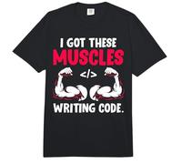 Coder I GOT Muscles Writing Code Funny Programmer Comfort Colors Adult Heavyweight T-Shirt