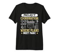 Coder Project Coordination Where Plans Meet Panic Computer Premium T-Shirt