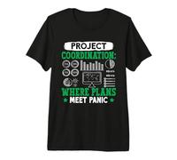 Coder Project Coordination Where Plans Meet Panic Computer Premium T-Shirt