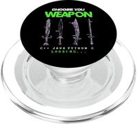 Coder Weapon Code Programmer Language Java Python C C++ PopSockets PopGrip for MagSafe