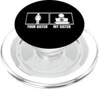 Coder Your Sister My Sister Brother Funny Software Developer PopSockets PopGrip for MagSafe