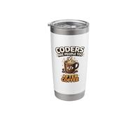 Coders are People Too After Coffee Funny Programmer Stainless Steel Insulated Tumbler