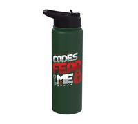 Codes Fear Me Cryptologic Technician Stainless Steel Insulated Water Bottle