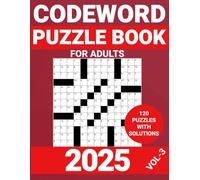 Codewords Puzzle Book for Adults 2025: Large Print 120 Puzzles with Solutions,Vol 3. (2025 Codewords Game)