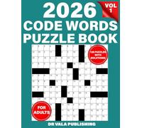 Codewords Puzzle Book for Adults 2026: Large Print 120 Puzzles with Solutions,Vol 1. (Codeword Game)