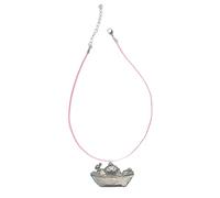 codeZ24 Baby in the bath Pewter Pendant on Pink Cord Necklace, Handmade, 53.34cm Adjustable, Unisex