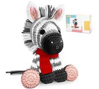 CODGP Crochet Set for Beginners with Step by Step Video Instructions, Crochet Animal Sets with Yarn for Adults Children, Crochet Sets Zebra