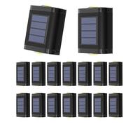 Codian 16 Pack Solar Wall Lights, The Lights for Outdoor, Up and Down, IP65 Waterproof，The Light for Step, Railing, Fence, Pool, Wall, Patio, Garden, Stair, Yard and Driveway Path (Cool White)