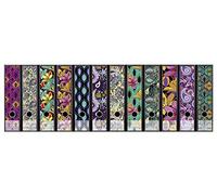 codiarts. Self-Adhesive Folder Spine, Label Set for 12 Wide folders, Punched with Finger Hole, Wide Spine Label, Retro and Vintage Style Mix