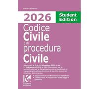 Codice civile e di procedura civile 2026. Student edition. Aggiornato al D.M. 10 dicembre 2025 e alla L. 2 dicembre 2025, n. 182 per la ... dei procedimenti in ma... (Codici)