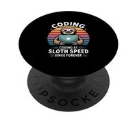 Coding At Sloth Speed Since Forever Programmer PopSockets Adhesive PopGrip