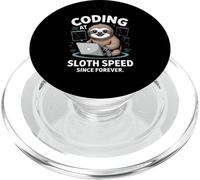 Coding At Sloth Speed Since Forever Programmer PopSockets PopGrip for MagSafe