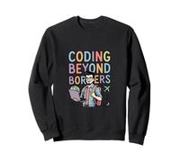 Coding Beyond Borders Remote Developer Travel Design Sweatshirt