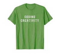 Coding Creativity Funny Science-Tech Statement T-Shirt, Men, Grass Green, Medium