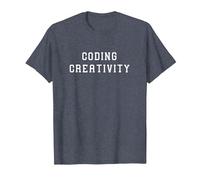 Coding Creativity Funny Science-Tech Statement T-Shirt, Men, Heather Blue, Medium