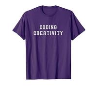 Coding Creativity Funny Science-Tech Statement T-Shirt, Men, Purple, 3X-Large