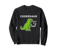 Coding Dinosaur Funny Codersaur Binary Laptop Geek Sweatshirt