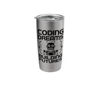 Coding Dreams Building Futures Robotics Teacher Robotic Stainless Steel Insulated Tumbler