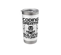 Coding Dreams Building Futures Robotics Teacher Robotic Stainless Steel Insulated Tumbler