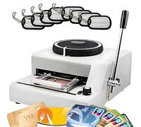 Coding Embosser Machine, PVC Card Embosser with Precise Positioning, Adjustable Character Spacing & Depth, Includes 30 Aluminum Tags for Making Cards