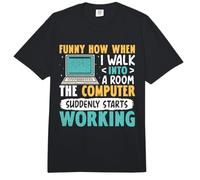 Coding Funny How When I Walk in The Computer Works Coder Comfort Colors Adult Heavyweight T-Shirt