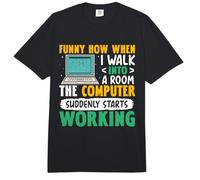 Coding Funny How When I Walk in The Computer Works Coder Comfort Colors Adult Heavyweight T-Shirt