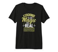 Coding is Like Magic but Real Premium T-Shirt