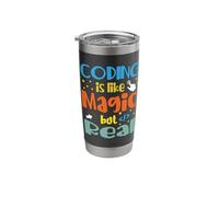 Coding is Like Magic Coder Programmer Computer Geek Nerd Stainless Steel Insulated Tumbler