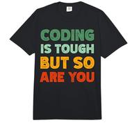 Coding is Though Funny Computer Science Teacher Comfort Colors Adult Heavyweight T-Shirt