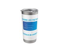 Coding Like Poetry Should Be Short and Concise Stainless Steel Insulated Tumbler