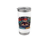 Coding Ninja Funny Coder Programmer Computer Engineer IT Fun Stainless Steel Insulated Tumbler