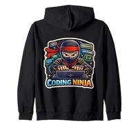 Coding Ninja Funny Coder Programmer Computer Engineer IT Fun Zip Hoodie