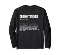 Coding Teacher Definition Funny Programmer Instructor Long Sleeve T-Shirt