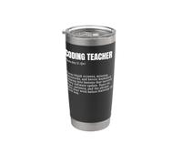 Coding Teacher Definition Funny Programmer Instructor Stainless Steel Insulated Tumbler