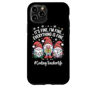 Coding Teacher Gnome Everything Is Fine Funny Christmas Case for iPhone 11 Pro