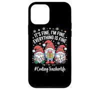 Coding Teacher Gnome Everything Is Fine Funny Christmas Case for iPhone 12 mini