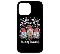 Coding Teacher Gnome Everything Is Fine Funny Christmas Case for iPhone 13 Pro Max
