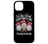 Coding Teacher Gnome Everything Is Fine Funny Christmas Case for iPhone 14 Plus
