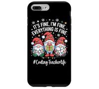 Coding Teacher Gnome Everything Is Fine Funny Christmas Case for iPhone 7 Plus/8 Plus