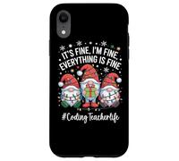Coding Teacher Gnome Everything Is Fine Funny Christmas Case for iPhone XR
