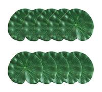 CODIRATO 10 Pcs Artificial Floating Foam Lotus Leaves Artificial Foliage Pond Decor - 18cm