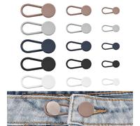 CODIRATO 15 PCS Button Extender for Trousers & Jeans - Adjustable No-Sew Waist Extender Set for Men, Women & Pregnancy, 5 Colors & 3 Sizes (18/15/10mm), Fits Pants, Skirts, Slacks