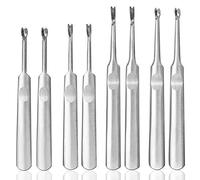 CODIRATO 8 PCS Leather Edge Skiving Tools Stainless Steel Leather Grooving Tool V U Shaped Leather Beveler Skiver Groover DIY Craft Tool for Leather Carving Crafts Sewing Crafts
