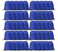 CODOBON Drawstring Backpack Bulk Draw String Bags Cinch Polyester Bag, Royal Blue