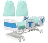 CODOHI 2 Pack Bariatric Hospital Bed Sheets 42"x85"x14" Deep Pocket Fitted Sheets for Oversized Medical & Bariatric Mattresses - Soft & Durable (2, Aqua Blue)